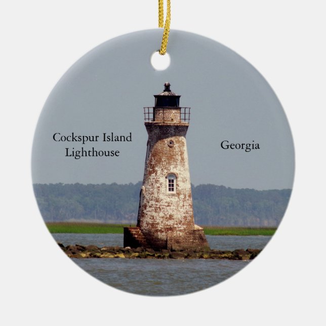 Ornamento del faro de la isla de Cockspur (Frente)