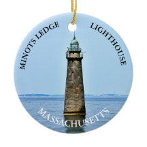 Ornamento del faro de Minots Ledge de Massachusett