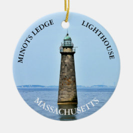 Ornamento del faro de Minots Ledge de Massachusett