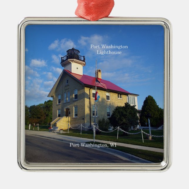 Ornamento del faro de Port Washington (Frente)