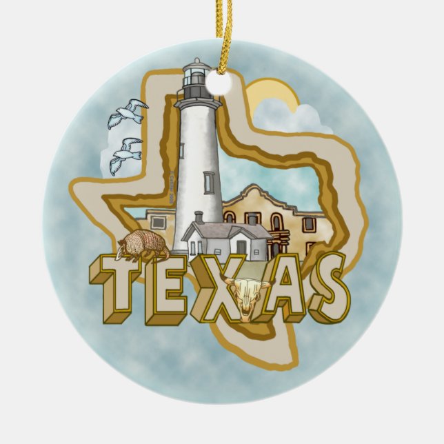 Ornamento del faro de Texas (Frente)