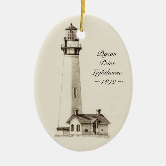 Ornamento del faro del punto de la paloma (Frente)