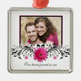 Ornamento del Favor del Boda Rosa Gerbera Daisy