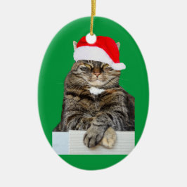 Ornamento del festival de humor de gatos Navidades