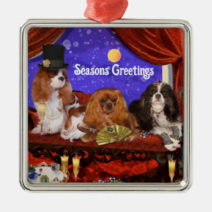 Ornamento del Fiesta del perro, rey Charles Cavali