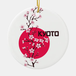 Ornamento del florecimiento del cerezo en Japón d