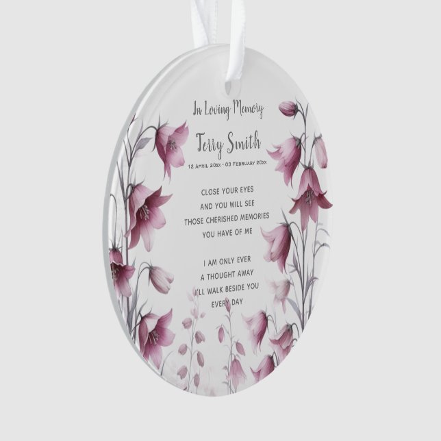 Ornamento del funeral/recuerdo conmemorativo (Anverso)