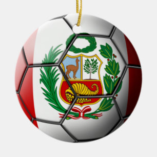 Ornamento del fútbol de Perú