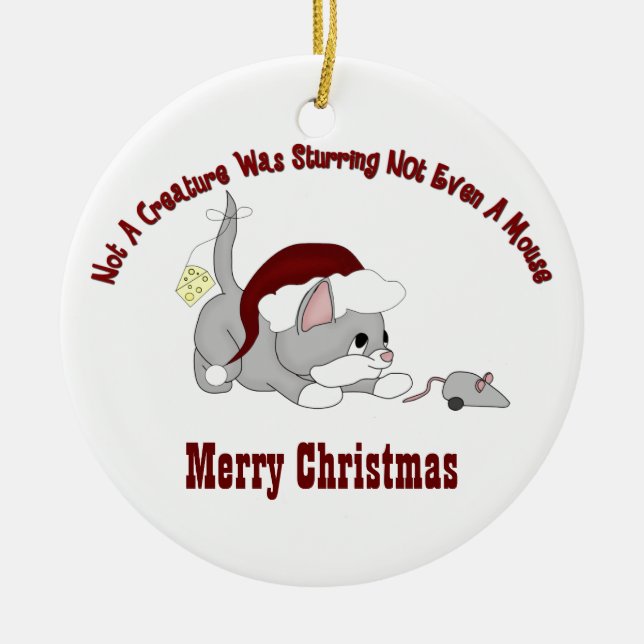 Ornamento del gatito #3 del navidad (Frente)