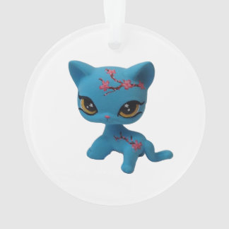 Ornamento del gatito de la flor de cerezo