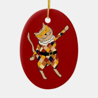 Ornamento del gatito del Harlequin del baile