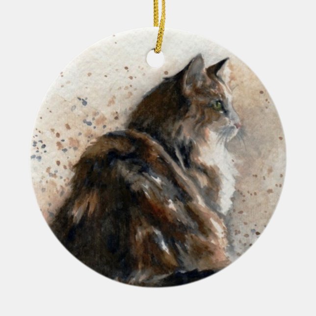 Ornamento del gato de Coon de Maine (Frente)