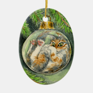 Ornamento del gato del navidad