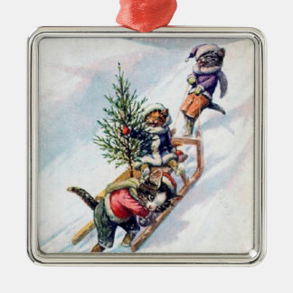 Ornamento del gato del navidad del vintage