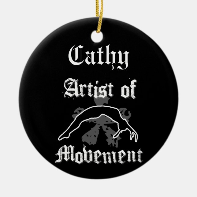 Ornamento del gimnasta de Customizeable que cae (Frente)