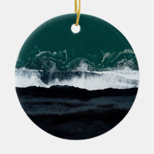 Ornamento del glaciar Solheimajokull de Islandia