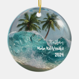 Ornamento del Globe Tropical de Mele Kalikimaka
