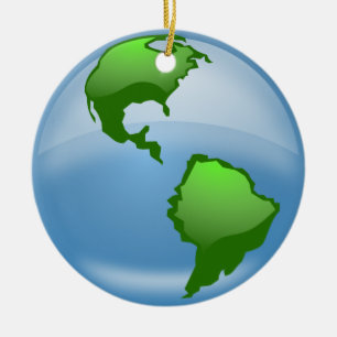 ornamento del globo del mundo