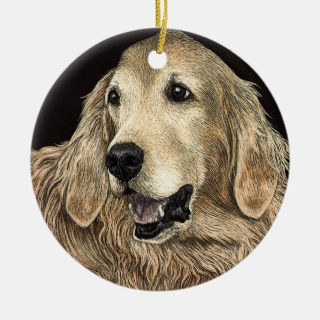 Ornamento del golden retriever - "oso " (Frente)