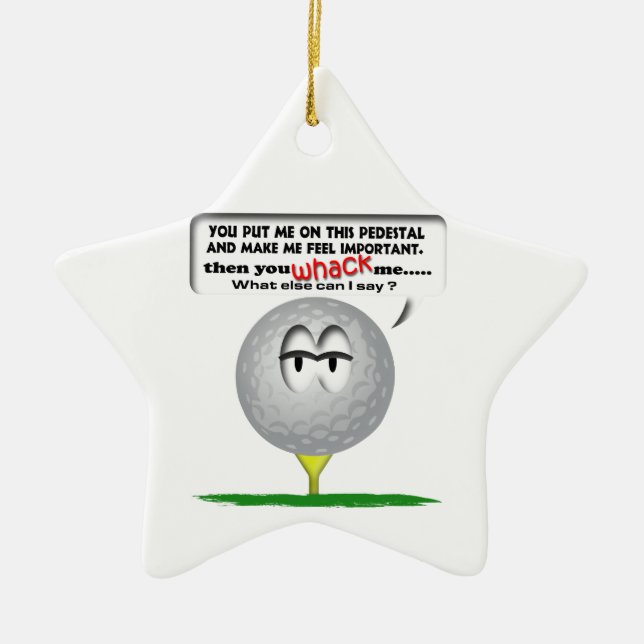 Ornamento del golf de la bola de Widdle (Frente)