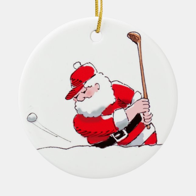 Ornamento del golf de Santa (Frente)