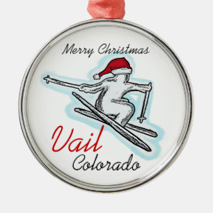 Ornamento del gorra del esquiador de Vail Colorado