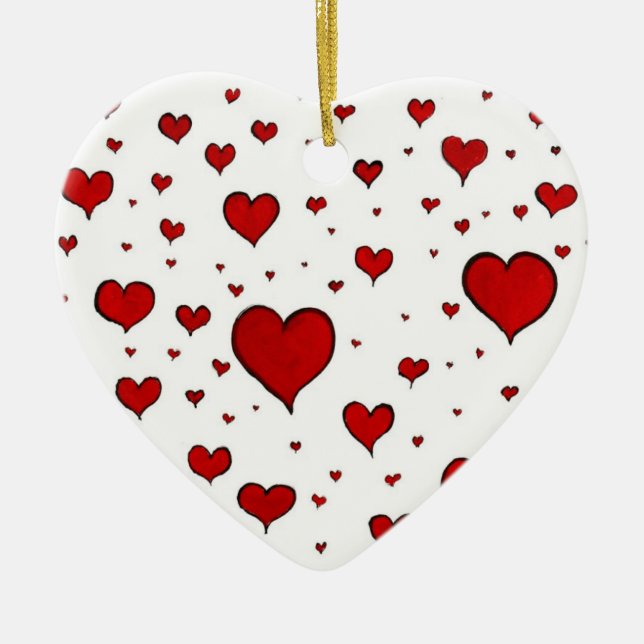 Ornamento del Grupo de Corazón Rojo (Frente)