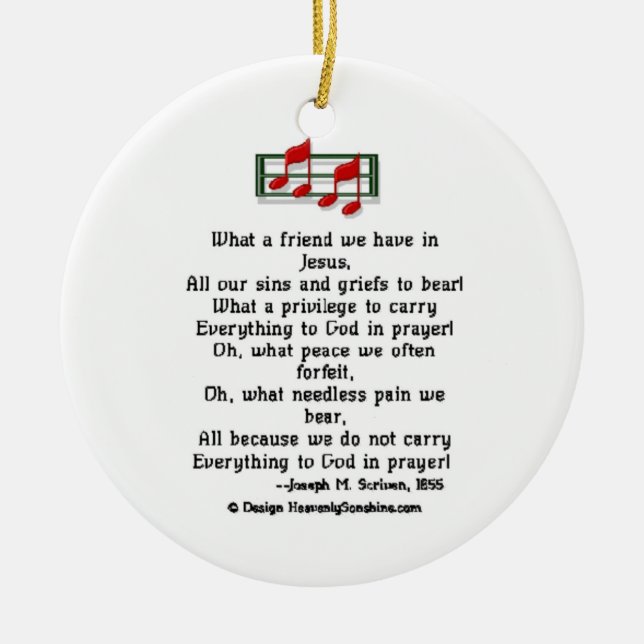 Ornamento del himno un qué amigo (Frente)