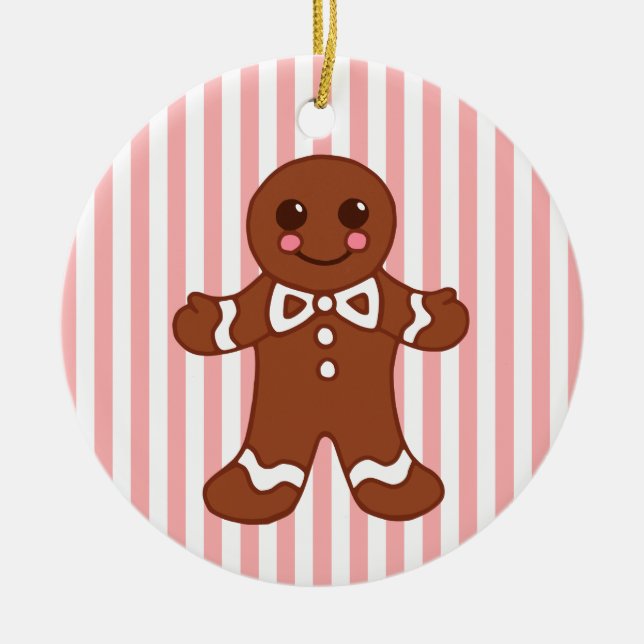 Ornamento del hombre de pan de jengibre Chica (Frente)