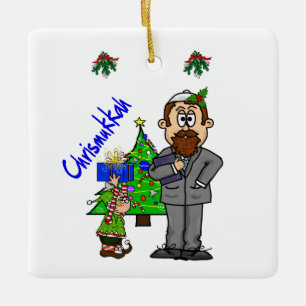 Ornamento del hombre judío Elf Chrismukkah