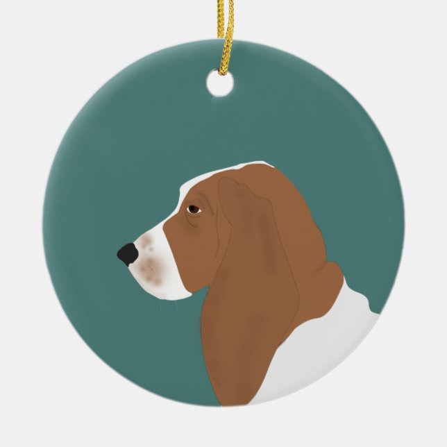 Ornamento del Hound Basset (Frente)