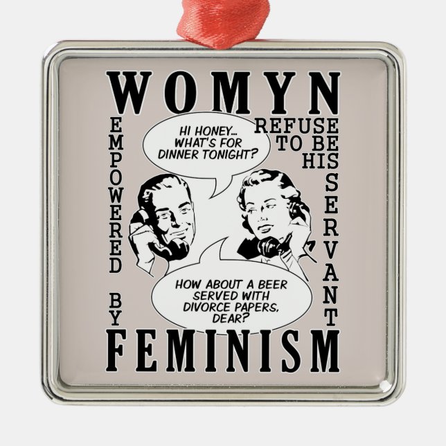 Ornamento del humor feminista retro (Frente)