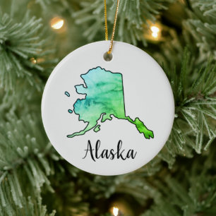 Ornamento del Ilustracion del Estado de Alaska
