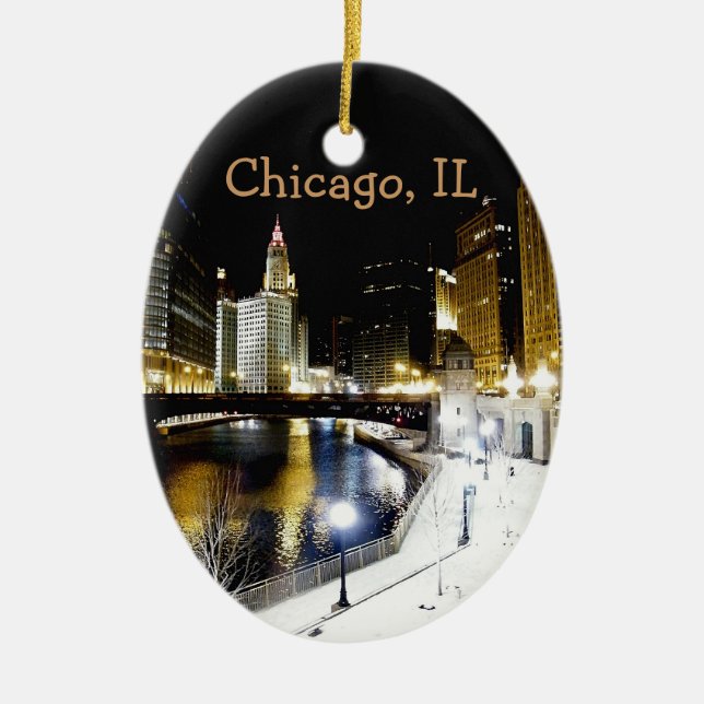 Ornamento del invierno de Chicago (Frente)