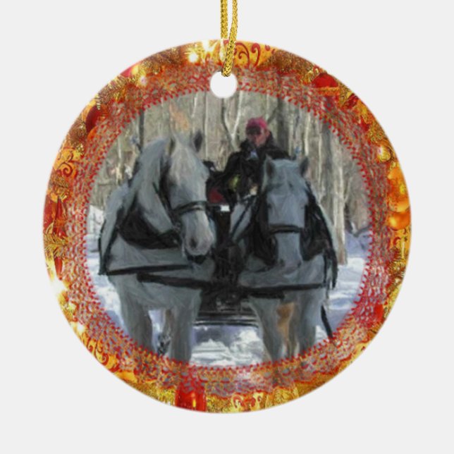 Ornamento del invierno de Vermont (Frente)