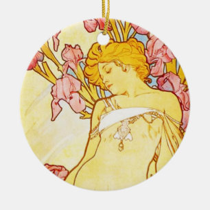 Ornamento del iris de Alfonso Mucha