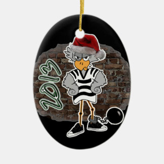 Ornamento del Jailbird del navidad
