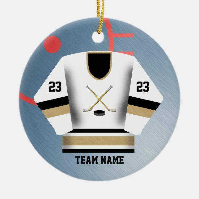 Ornamento del jersey del jugador de hockey (Frente)