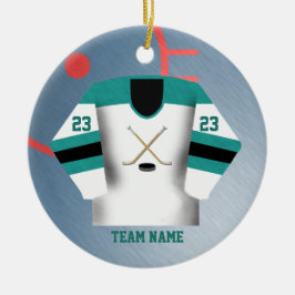 Ornamento del jersey del jugador de hockey