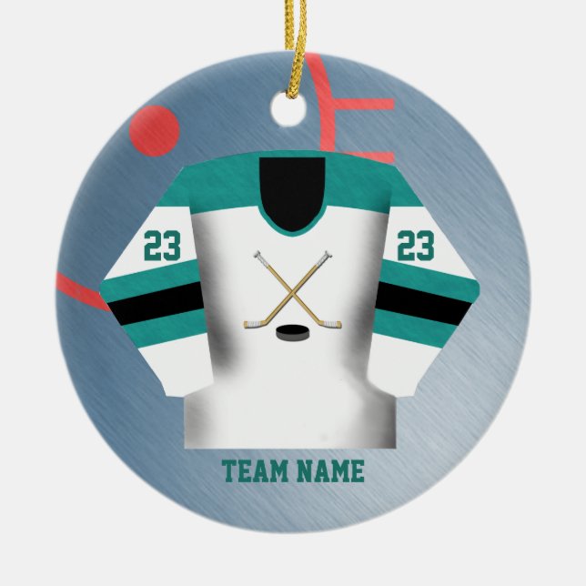 Ornamento del jersey del jugador de hockey (Frente)