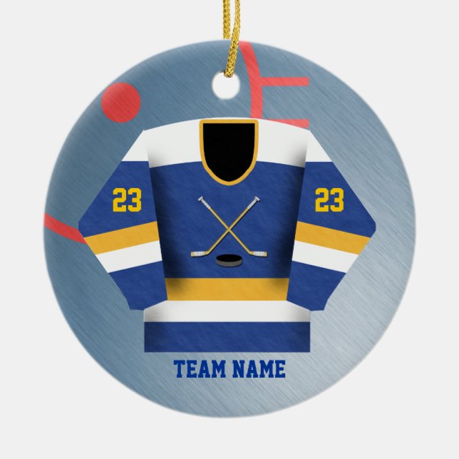 Ornamento del jersey del jugador de hockey (Frente)