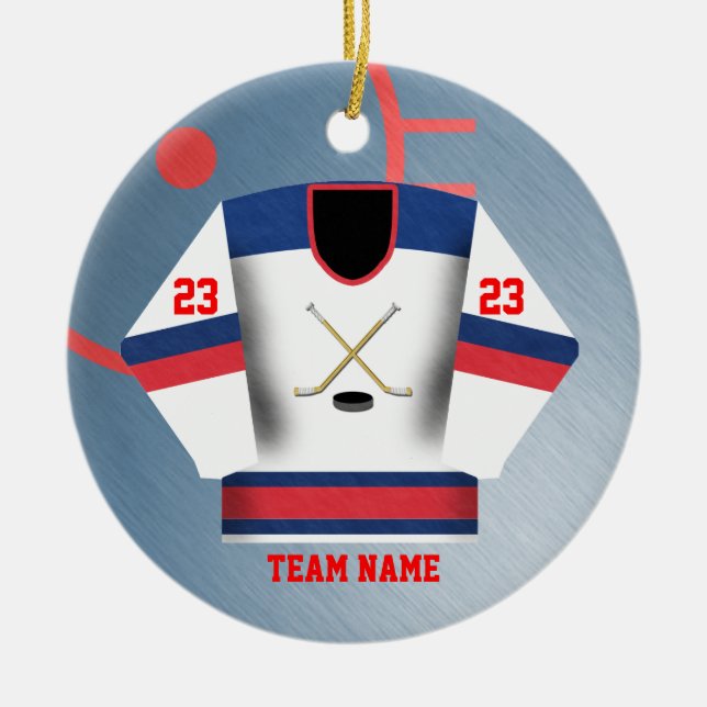 Ornamento del jersey del jugador de hockey (Frente)