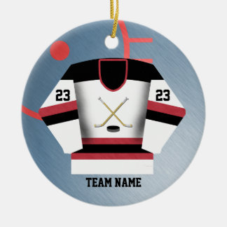Ornamento del jersey del jugador de hockey