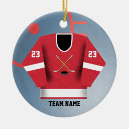 Ornamento del jersey del jugador de hockey