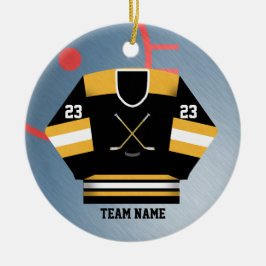 Ornamento del jersey del jugador de hockey