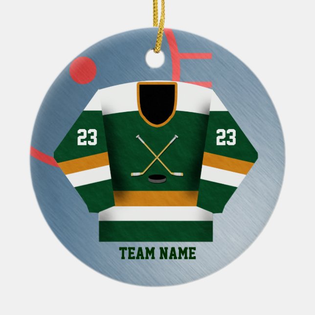 Ornamento del jersey del jugador de hockey (Frente)