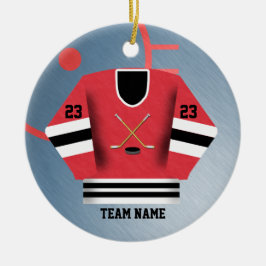 Ornamento del jersey del jugador de hockey