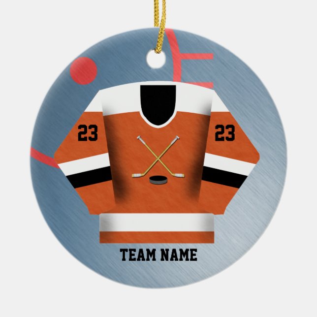 Ornamento del jersey del jugador de hockey (Frente)