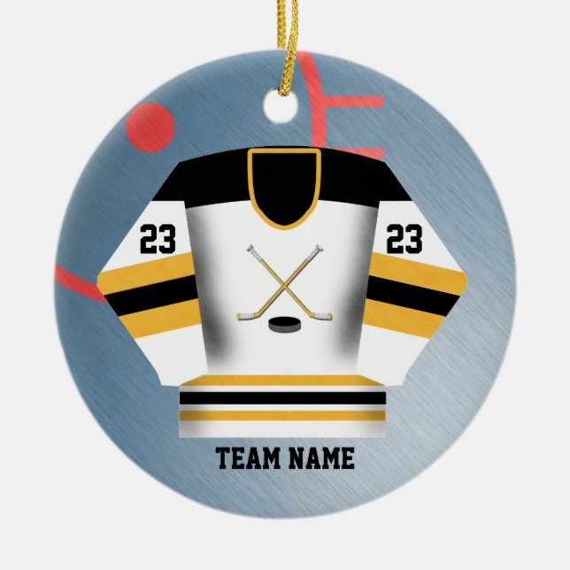 Ornamento del jersey del jugador de hockey (Frente)