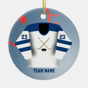 Ornamento del jersey del jugador de hockey